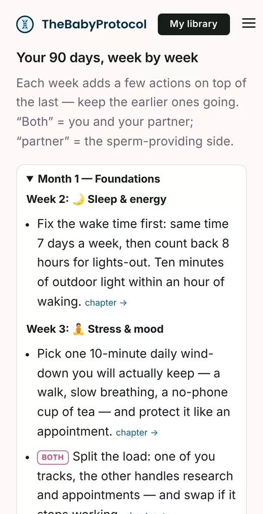 My Plan: your own 90 days, built from your quiz answers