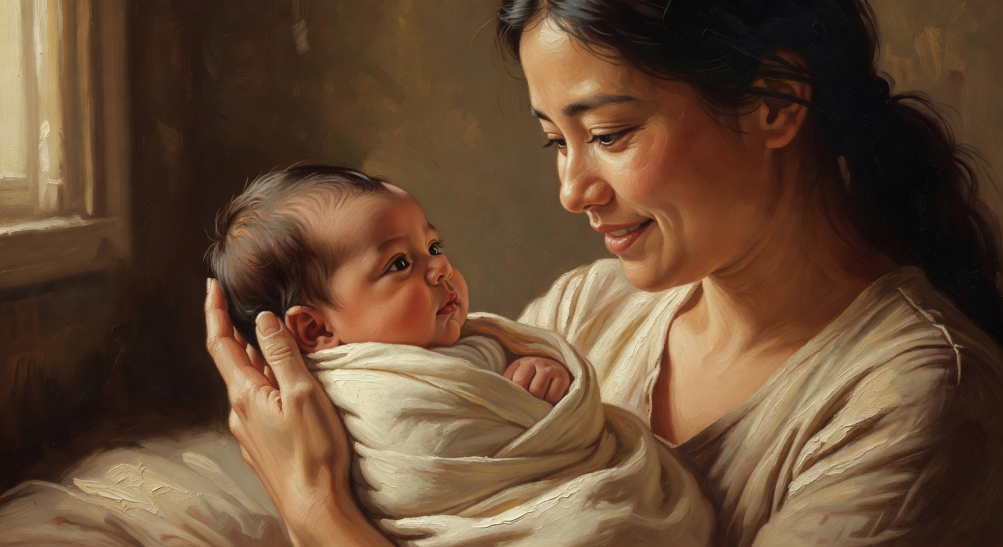 Parent and newborn face-to-face