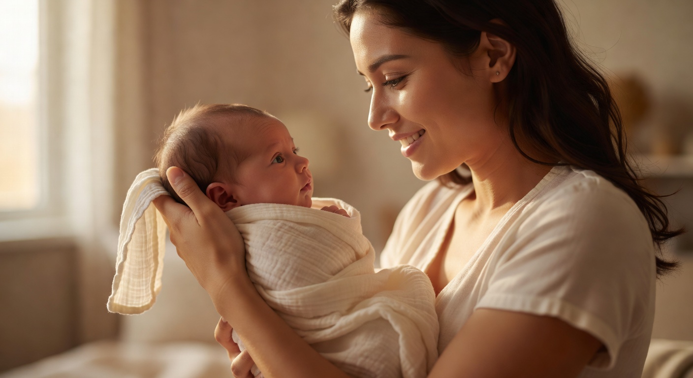 Parent and newborn face-to-face
