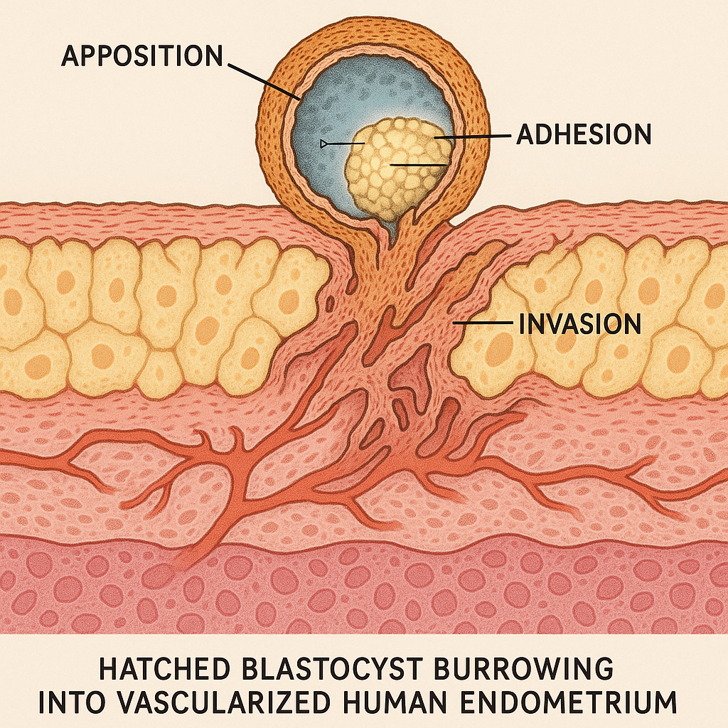 Blastocyst embedding in endometrium