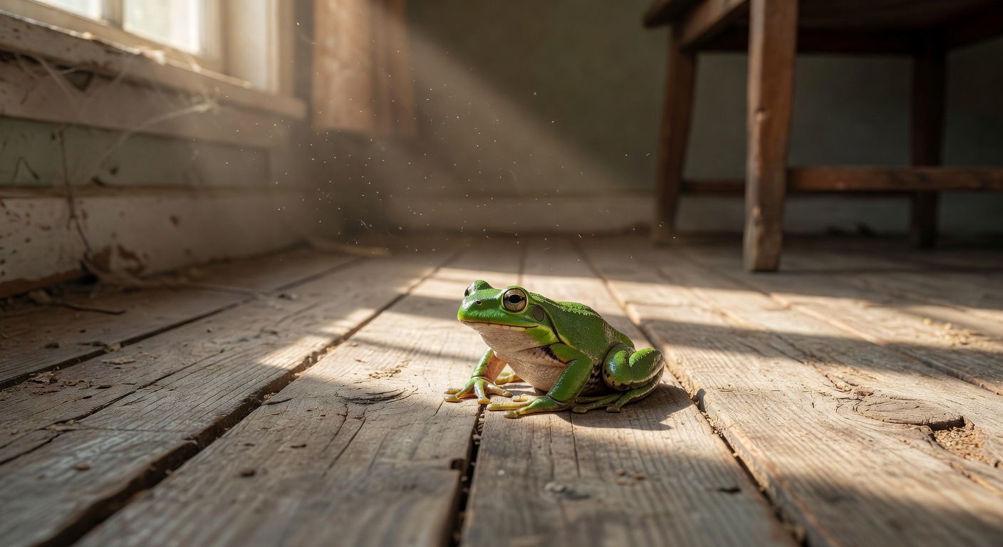 frog on the floor