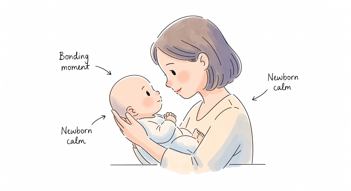 Parent and newborn face-to-face